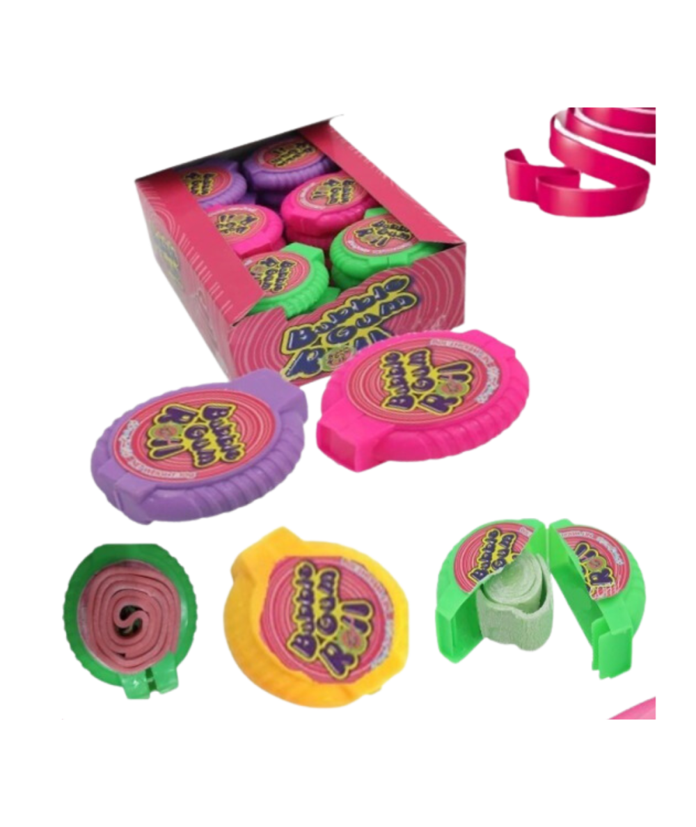 CHICLE CENTIMETRO BUBBLE GUM ROLL X 24 UND
