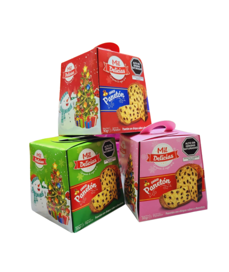 MINI PANETONCITO MIL DELICIAS CON CHISPAS DE CHOCOLATE X 12 UND