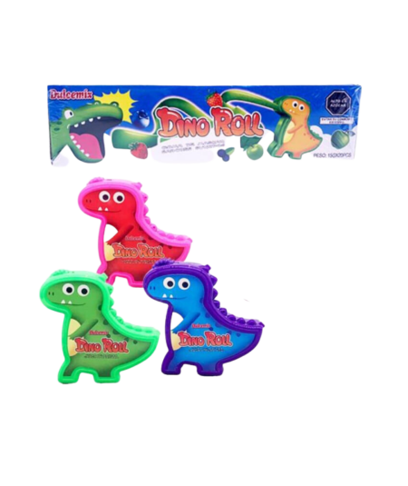 CHICLE DINO ROLL X 20 UND